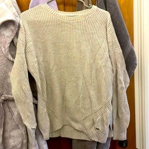 Cream/beige asymmetrical sweater